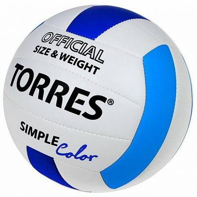 мяч волейбольный torres simple color №5