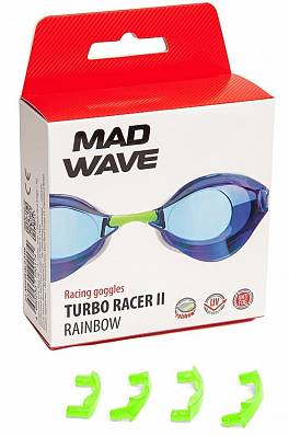 очки старт. mad wave turbo racer ii rainbow navy