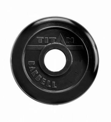  диск обрезин. черный titan barbell d-51мм 1.25 кг