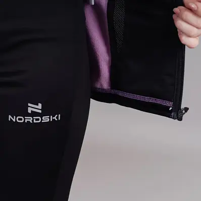 куртка разминочная nordski base orchid/black ж. NORDSKI