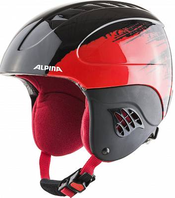 шлем горнолыжный alpina carat bk/red 