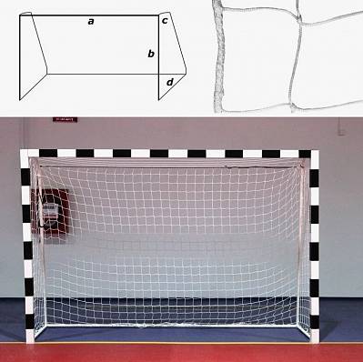 сетка футзал-гандбол 10х10см 3.5мм нить белая для футбола товары