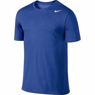 футболка nike ss dri-fit cotton 2.0 royal/wht м. Nike