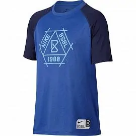 Футболка NIKE ss Dry Insignia Blue/Binary Blue д.