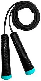Скакалка Fortius 3м черный/бирюзовый