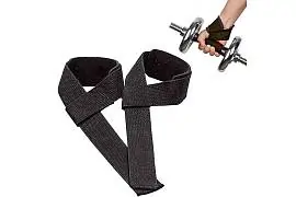 Лямки атлетические для тяги E41839 черный 4х54