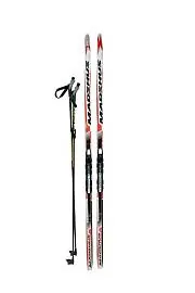 Лыжи (степ)+крепления Snowmatic NNN+палки