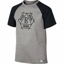 Футболка NIKE ss Dry Insignia Dk Grey/Black д.