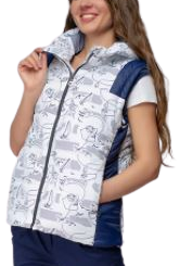 Жилет STAYER белый\принт ж.