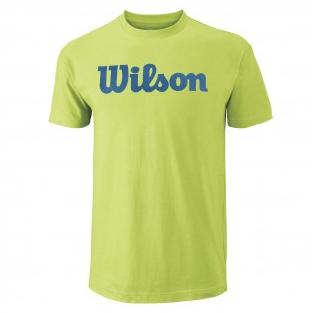 Wilson футболка wilson m script cotton green glo/watr