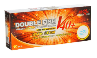 шарики н/теннис double fish 1* volant (10шт) 40+ для настольного тенниса
