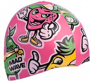 шапочка д/плав. mad wave fun pink д.