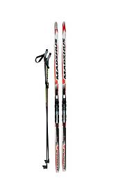 Лыжи (степ)+крепления Snowmatic NNN+палки