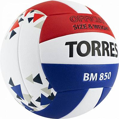 мяч волейбольный torres bm850 №5 бел син красн