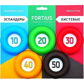 Набор эспандеров Fortius 5 шт. (10-50 кг) подложка