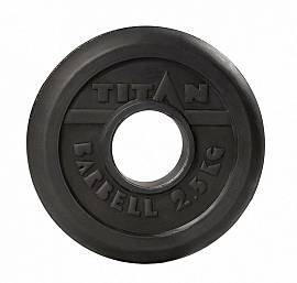 Диск обрезин. черный TITAN BARBELL D-51мм 2.5 кг