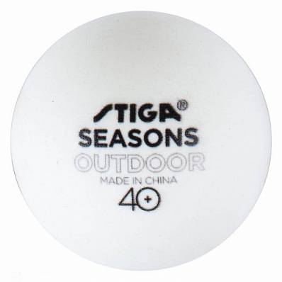 шарики н/теннис stiga seasons outdoor 40+abs 6шт для настольного тенниса