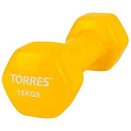 Гантель TORRES метал/винил 1.5 кг - 1шт