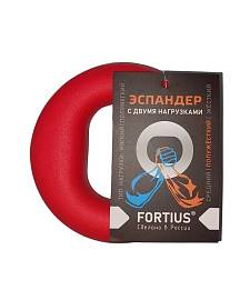 Эспандер Fortius 2 нагрузками  30-40 кг красный