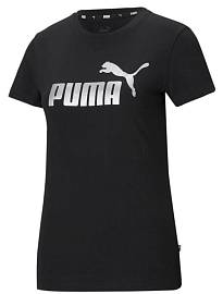 Футболка PUMA ESS+ Metallic Logo black ж.