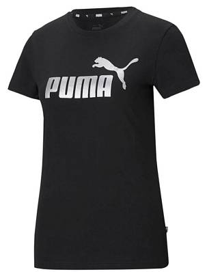 футболка puma ess+ metallic logo black ж. Puma