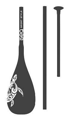 весло isea full carbon 50%, 2x секц,,matte, white