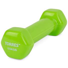 Гантель TORRES метал/винил 0.5 кг - 1шт