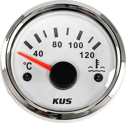 указатель температуры двигателя. 40-120гр. d52 бел