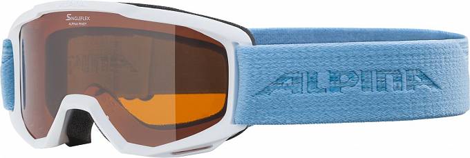 очки горнолыжные alpina piney white/sky blue 