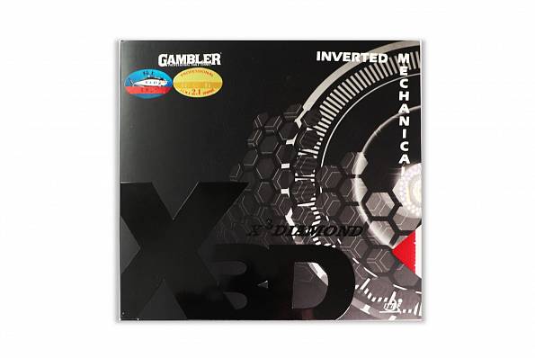 накладка для ракетки н/тен gambler x3d 2.1mm red для настольного тенниса