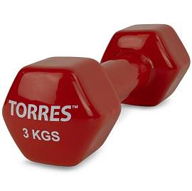 Гантель TORRES метал/винил 3.0 кг - 1шт