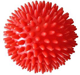 Мяч массажный красный твердый 9 см
