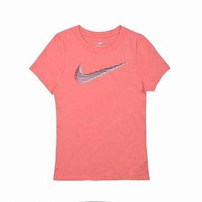 футболка nike fw g lentic swoosh sunblush/red д. Nike