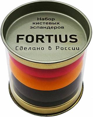 Fortius набор эспандеров fortius 3шт (20,30,40кг) тубус