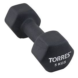 Гантель TORRES метал/неопрен 5.0 кг