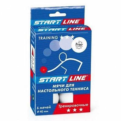 шарик н/тен start line training 3* new (6шт) для настольного тенниса