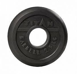 Диск обрезин. черный TITAN BARBELL D-51мм 1.25 кг