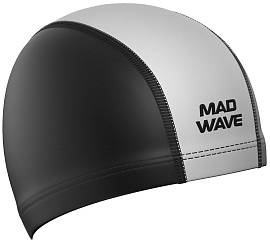 Шапочка д/плав. MAD WAVE Lycra Duotone Black/White
