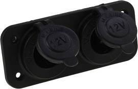 Панель с двумя разъёмами прикуривателя черн