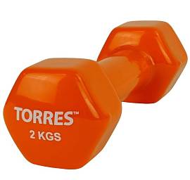 Гантель TORRES метал/винил 2.0 кг - 1шт