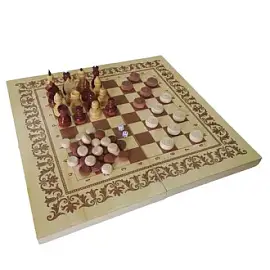 Набор игр 3 в 1 (шахматы, шашки, нарды) НШ-2