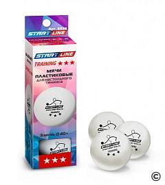 Шарик н/тен START LINE Training 3* (3шт) бел.