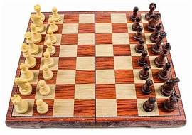 Шахматы магнитные 3020 27см Люкс средние