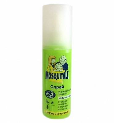 спрей mosquitall "унив. защита" от комаров 100мл