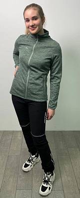 толстовка ф. gts knitted серо-зеленый ж. GTS