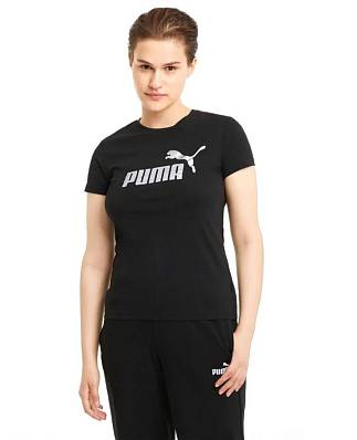 футболка puma ess+ metallic logo black ж. Puma