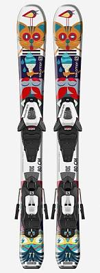 Лыжи горные SALOMON E S/MAX Jr XS+кр.C5 GW J/O