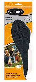 Стельки CORBBY Carbon мембранные черные