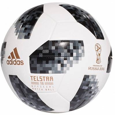 мяч футбольный adidas wc2018 telstar omb fifa pro для футбола товары