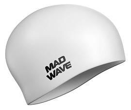 Шапочка д/плав. MAD WAVE Long Hair Silicone White